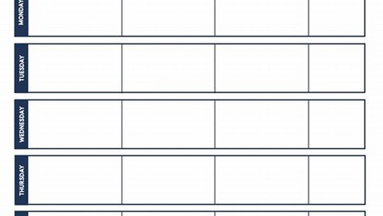 Calendar Menu Template