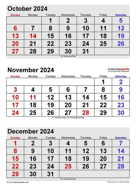 Calendar October November December 2020 CALNDA