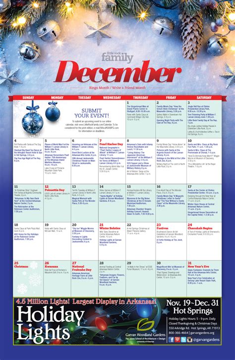 Calendar Of Events Little Rock