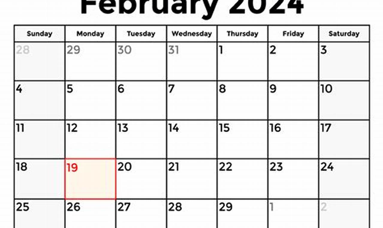 Calendar Options February 2024