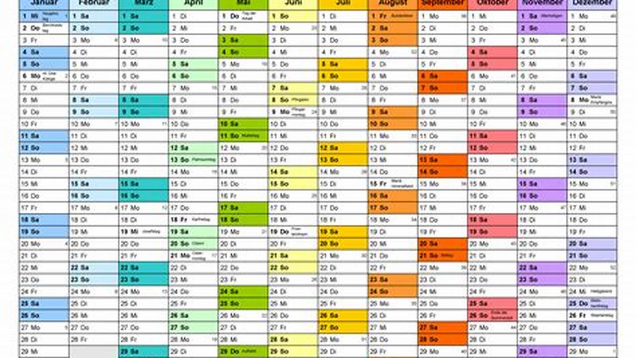 Calendar Schweiz 2025
