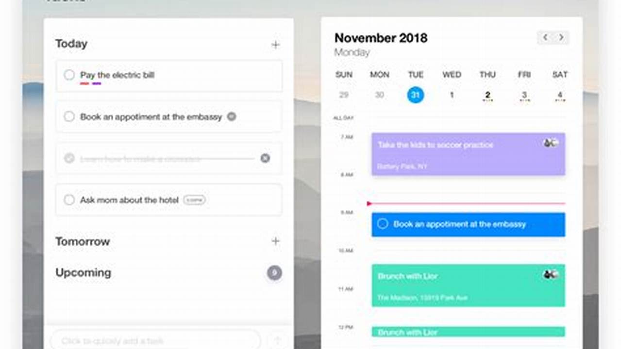 Calendar Task App Windows