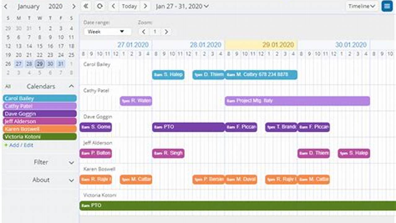 Calendar Timeline View