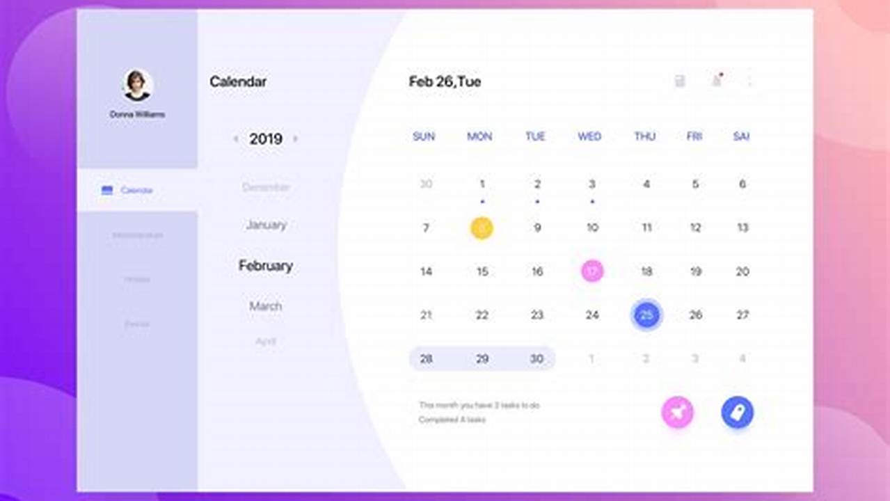 Calendar Web Design