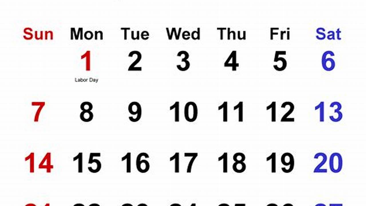 Calendar Week September 2025