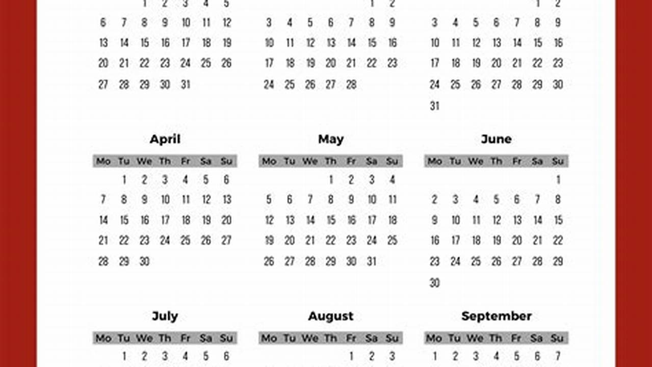 Calendar Work Week 2025