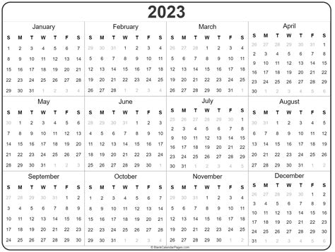 Simple 2023 year calendar on the black background Stock Vector Image