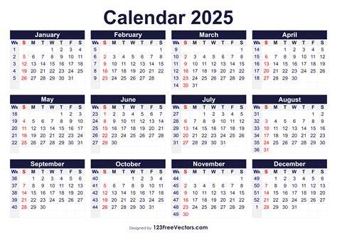 Calendar 2025 By Week Number
