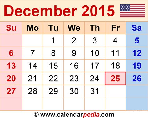 Calendar Dec 2015