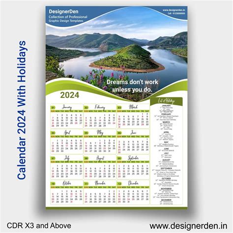 Calendar Design Cdr File Free Download