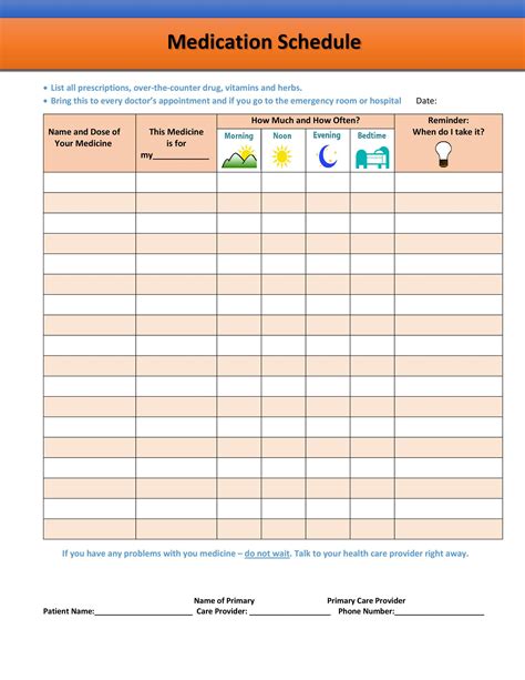 Calendar For Medication