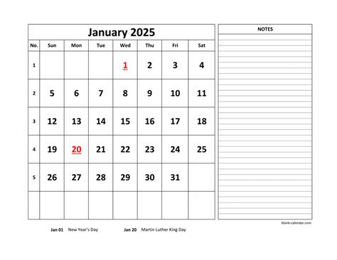 Calendar For Notes Free