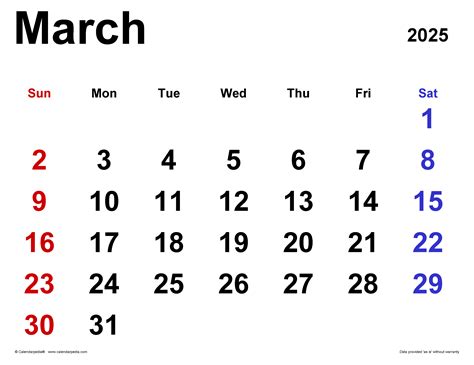 Calendar For The Month Of March 2014