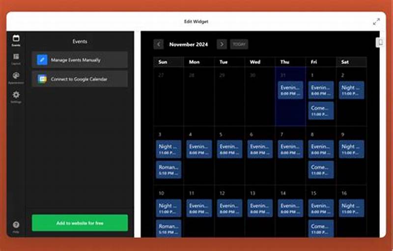 Calendar Html Code For Website