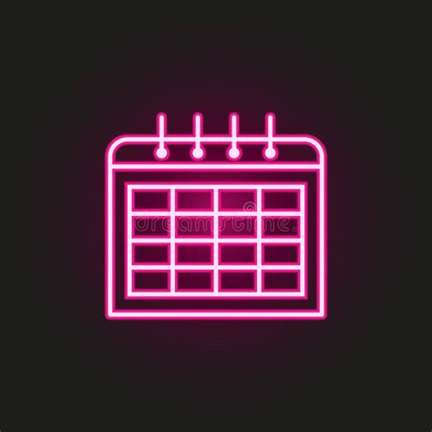 Calendar Icon Neon