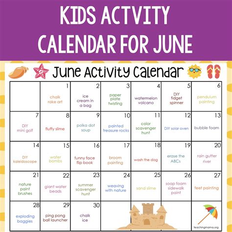 Calendar Ideas For June