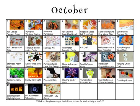 Calendar Ideas For October