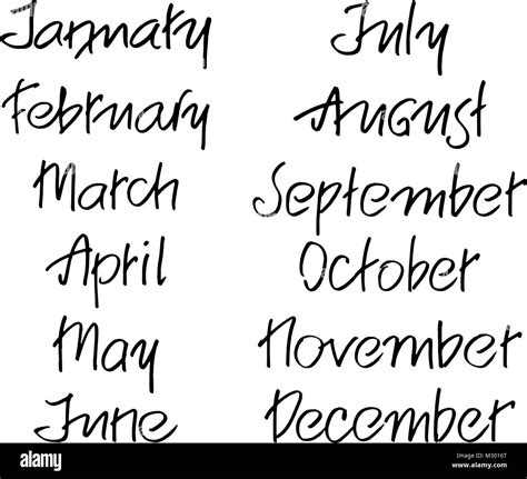 Calendar In Cursive