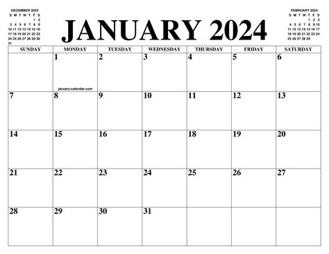 Calendar January 24