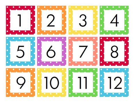 Calendar Numbers Printable