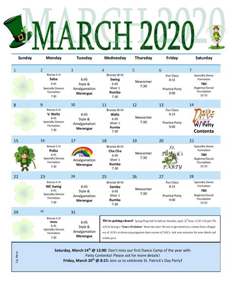 Calendar Of Events Saratoga
