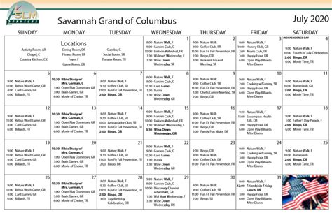 Calendar Of Events Savannah Ga