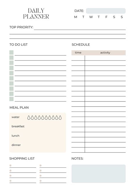 Calendar Organizer Printable