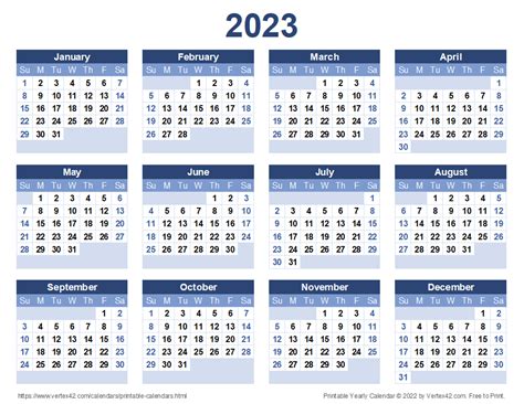 Calendar Printable 2023-2024