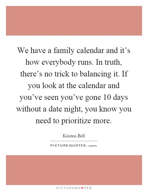 Calendar Quotes Family
