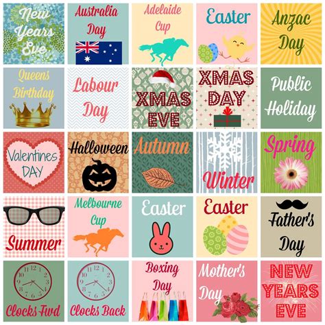 Calendar Stickers Printable