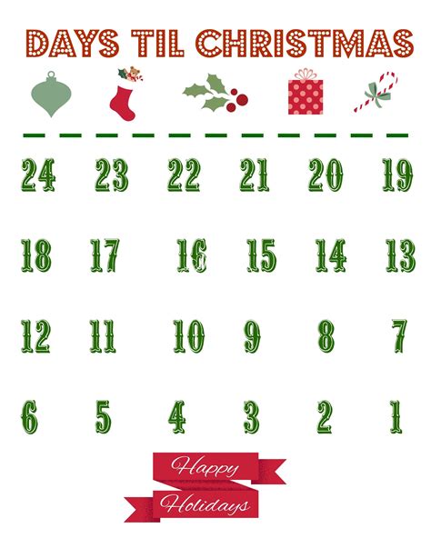 Calendar To Christmas