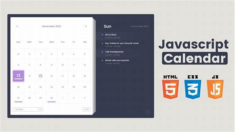 Calendar Using Html Css And Javascript