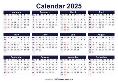 Calendar Week Numbers 2025