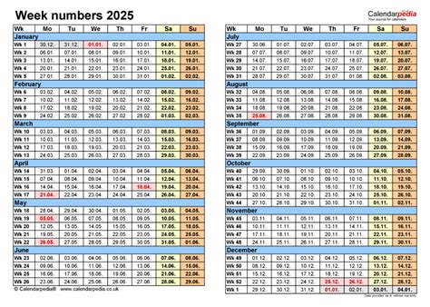 Calendar With Week Numbers 2025 Printable