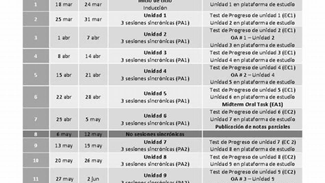 Calendario 2024-1 Upc