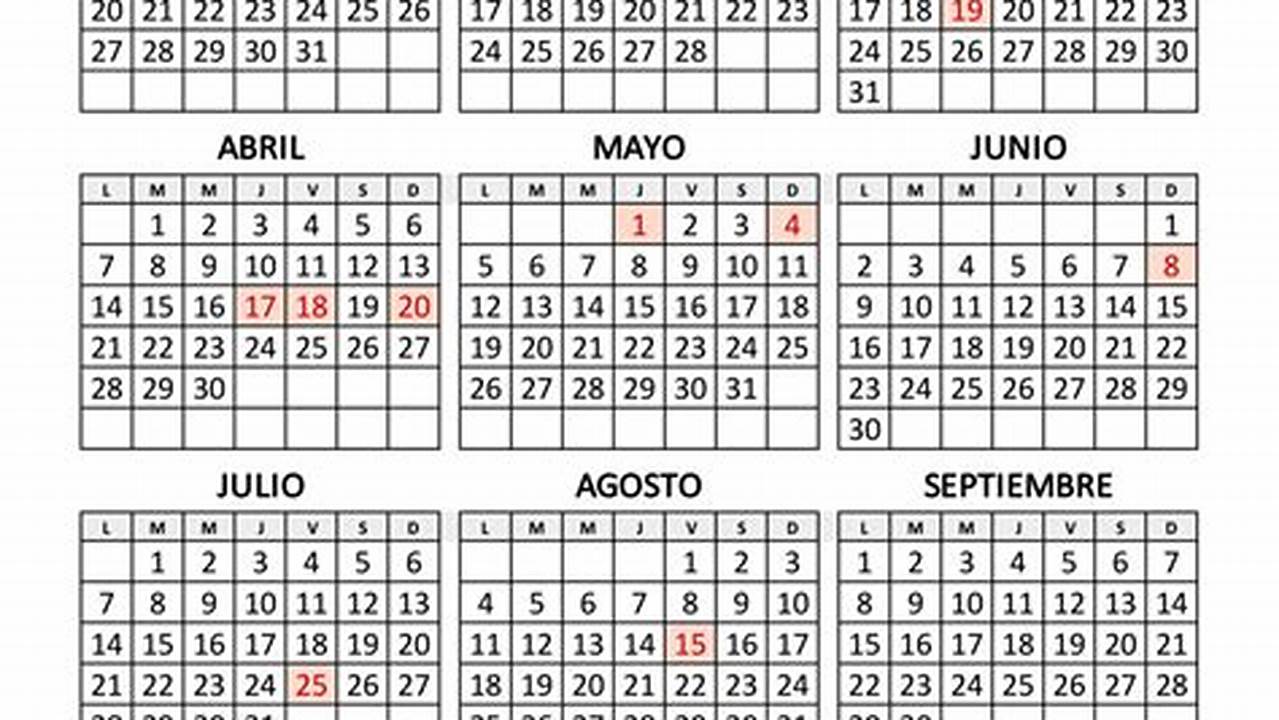 Calendario 2025 Excel Con Festivos