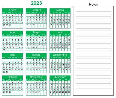 Calendario En Excel 2023 Calendario 2023 en Word, Excel y PDF - Calendarpedia