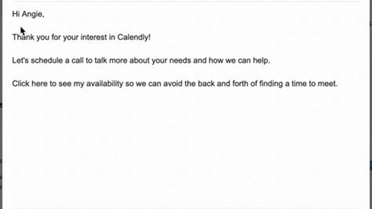 Calendly Email Format