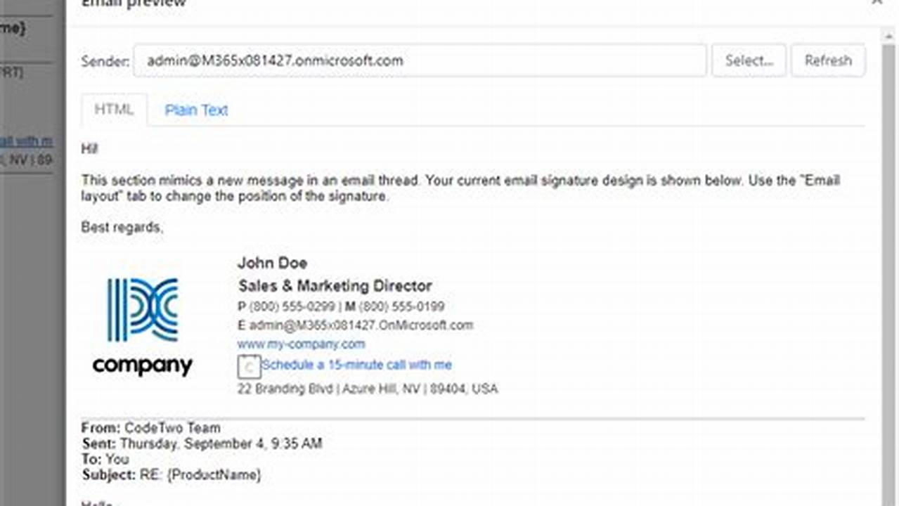 Calendly Email Signature Example