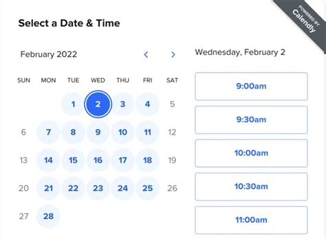 Calendly Screenshot