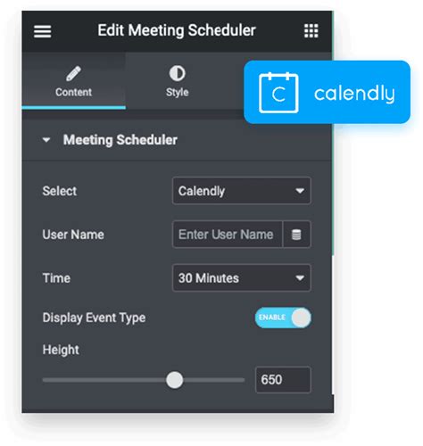 Calendly Wordpress Elementor