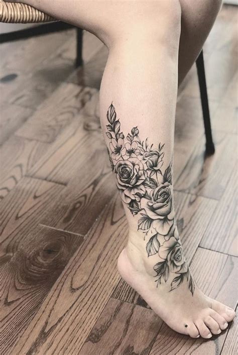 So beautiful, classy Calf tattoos for women, Leg tattoos