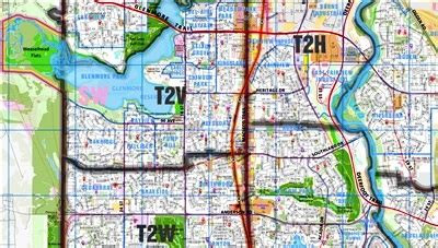 Calgary Postal Code Map Free PowerPoint Template