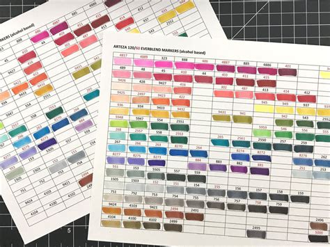 Caliart Color Chart