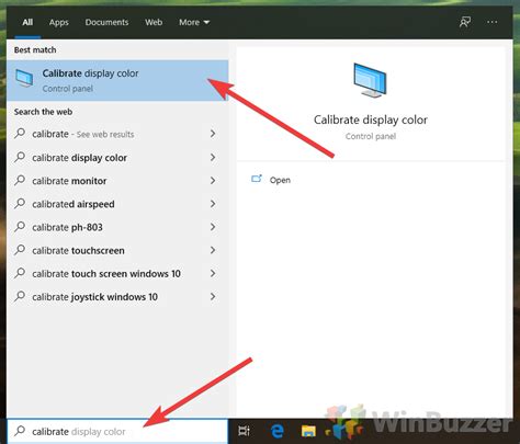 Calibrating Using Display Color Option In Control Panel