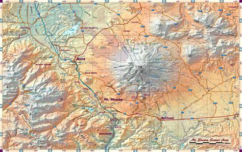 California Map Mt Shasta
