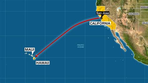 California To Hawaii Map