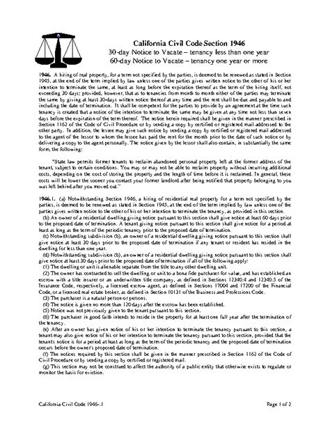 California Civil Code 1946.1