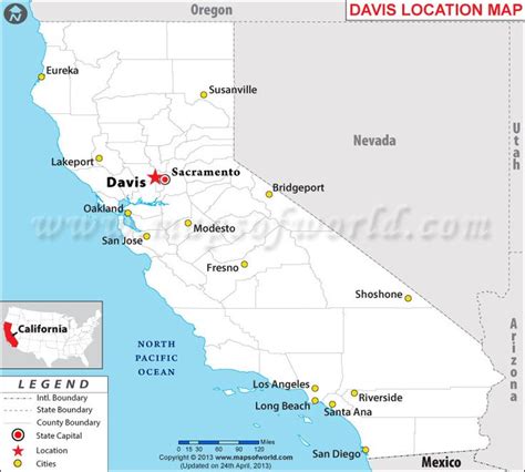 Aerial Photography Map of Davis, CA California