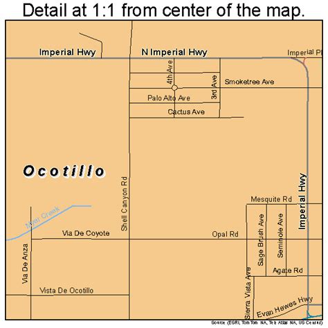 Ocotillo California Street Map 0653378